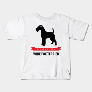 I Love My Wire Fox Terrier Kids T-Shirt